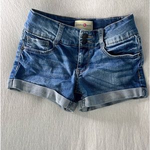 Girls denim shorts size 10 “Wishful Park”